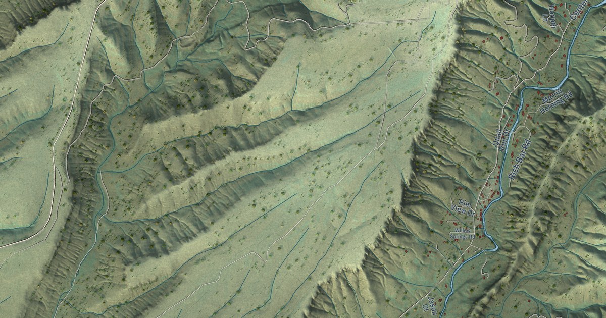 Map of Butte Creek Canyon, California in 2026