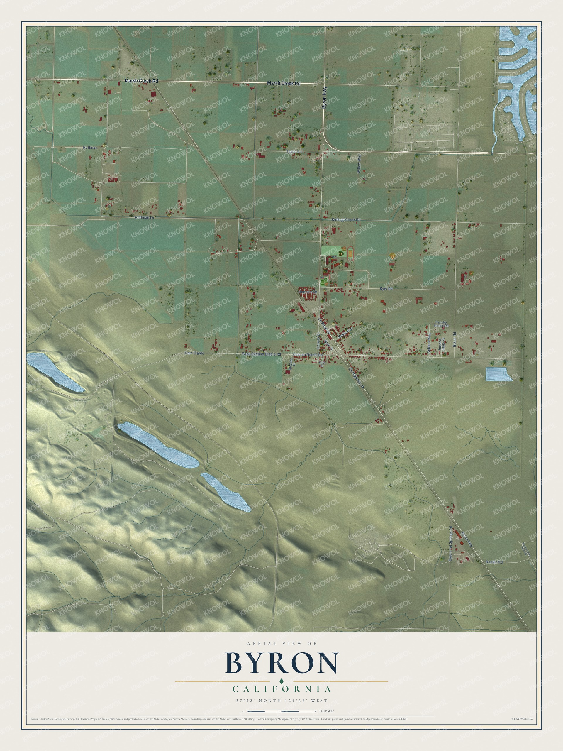 Watermarked full-map preview of Byron, California