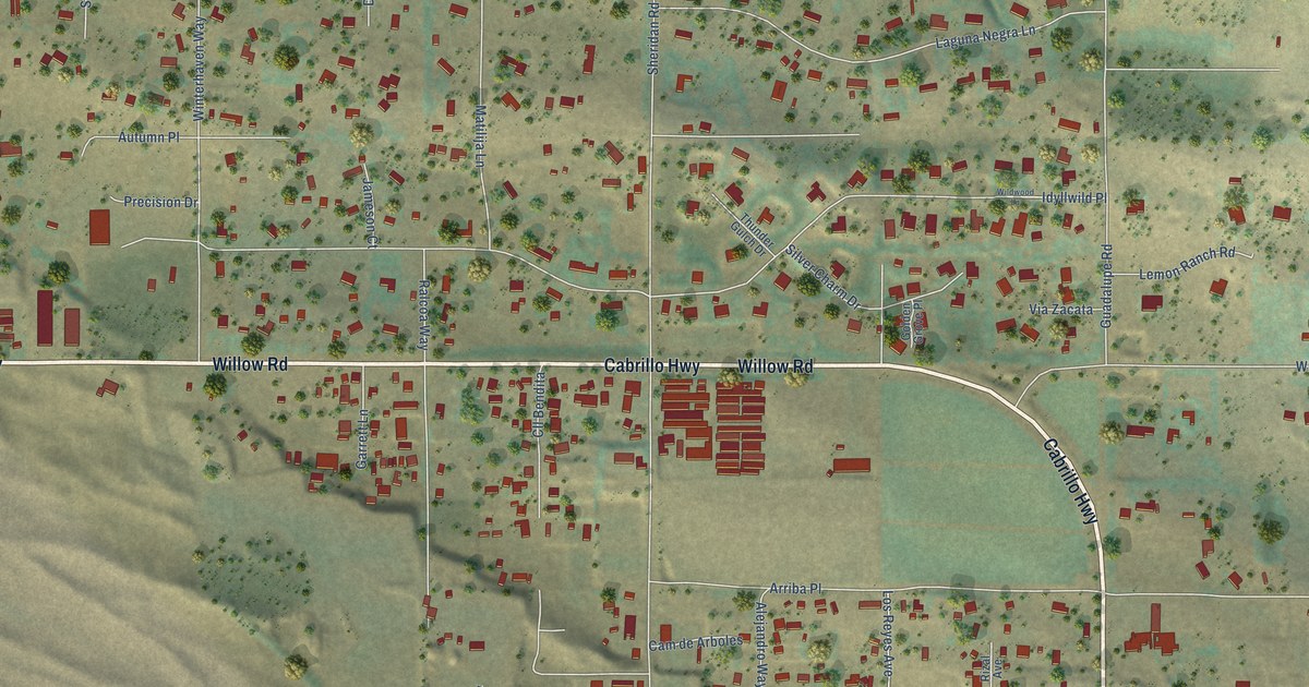 Map of Callender, California in 2026