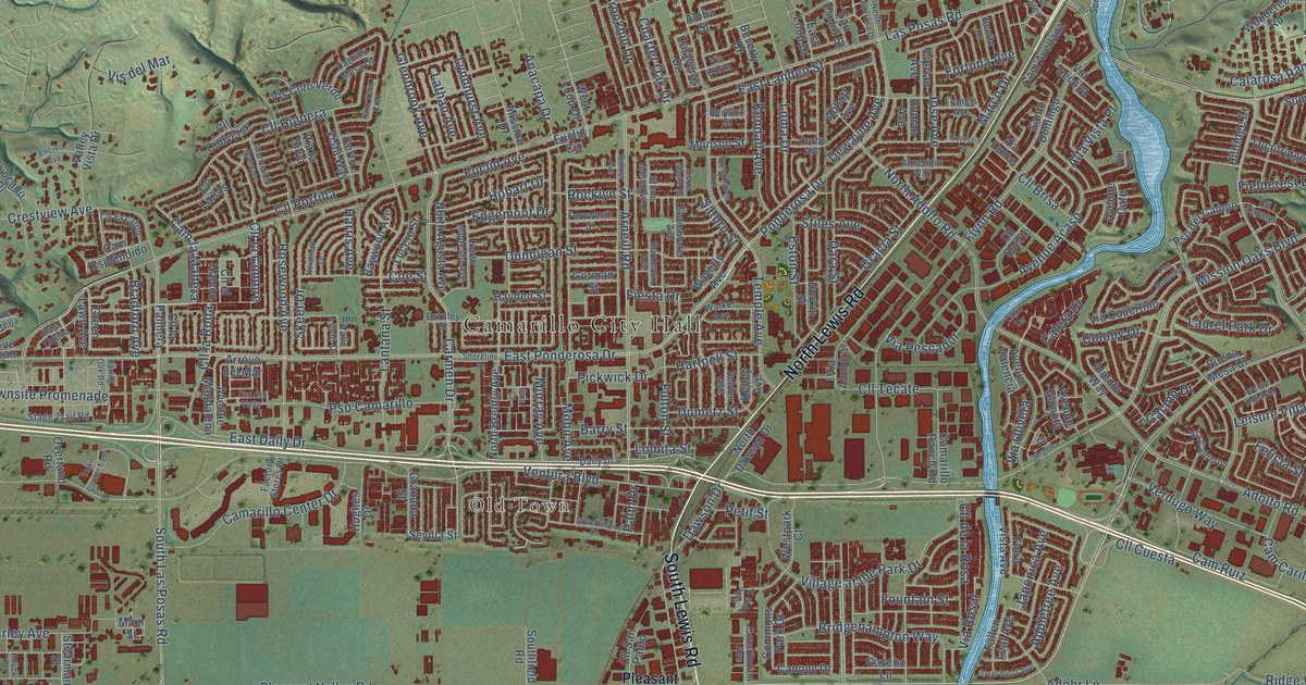 Map of Camarillo, California in 2026