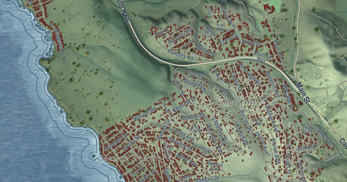Map of Cambria, California in 2026