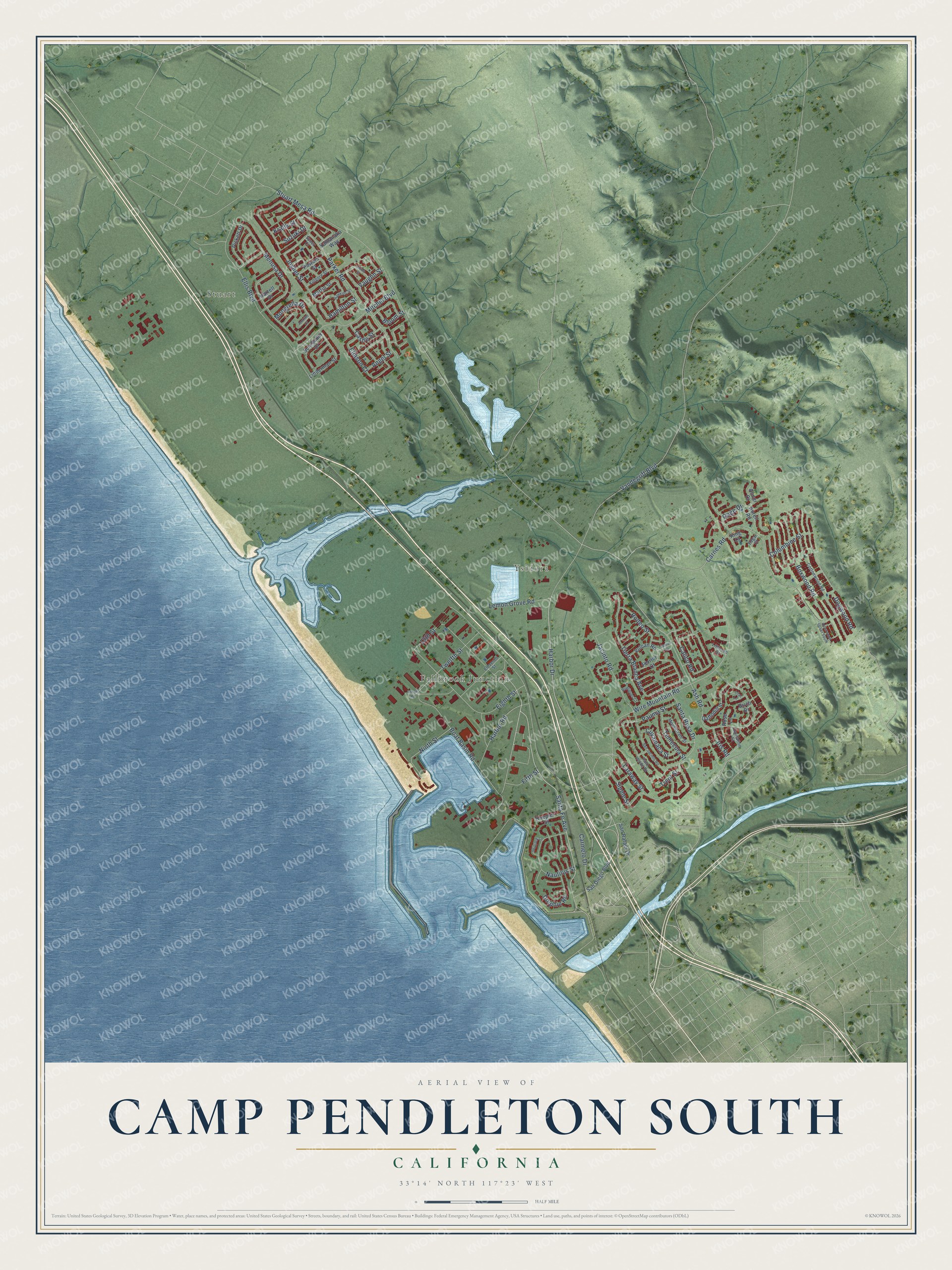 Watermarked full-map preview of Camp Pendleton South, California