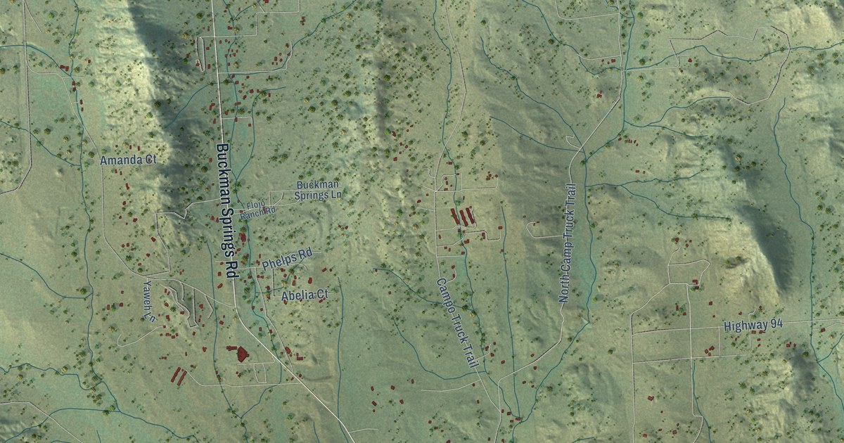 Map of Campo, California in 2026