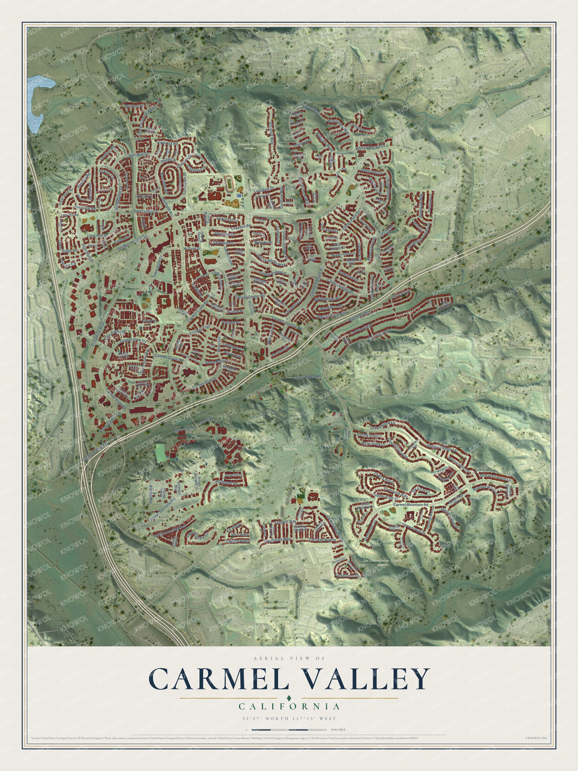 Watermarked full-map preview of Carmel Valley, California