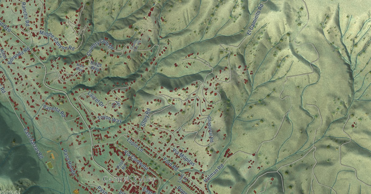 Map of Carmel Valley Village, California in 2026