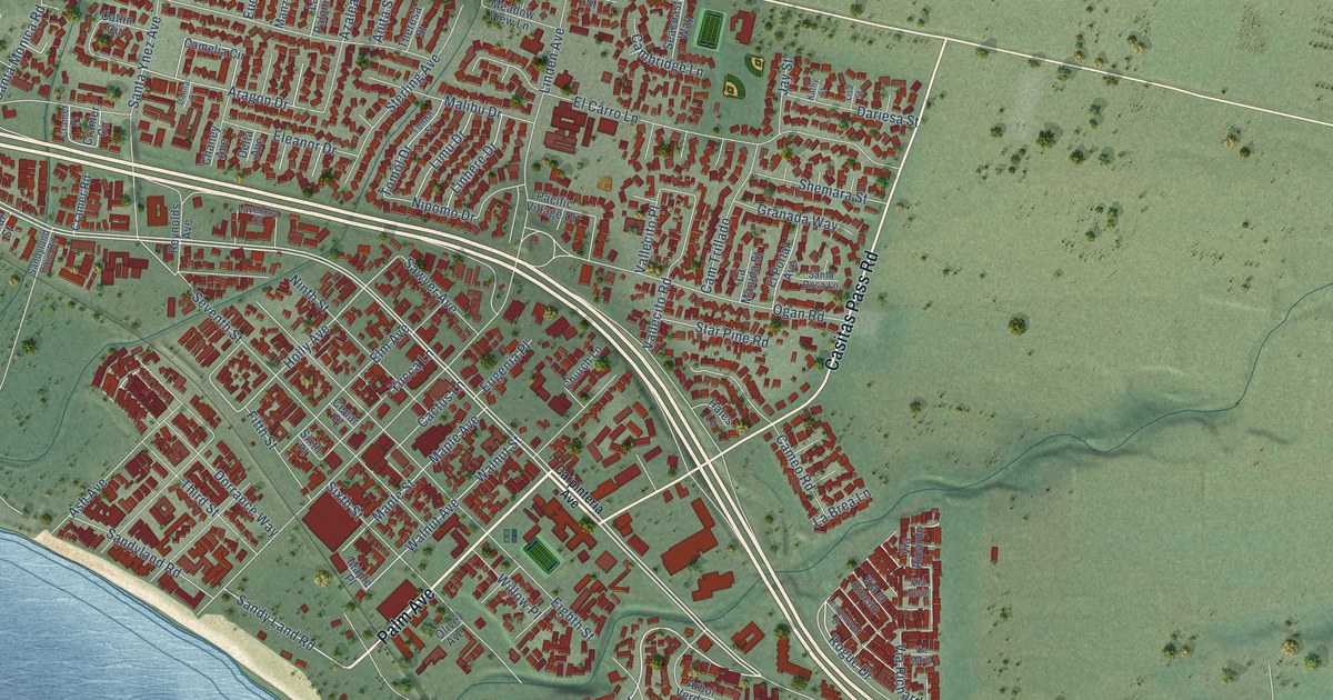 Map of Carpinteria, California in 2026