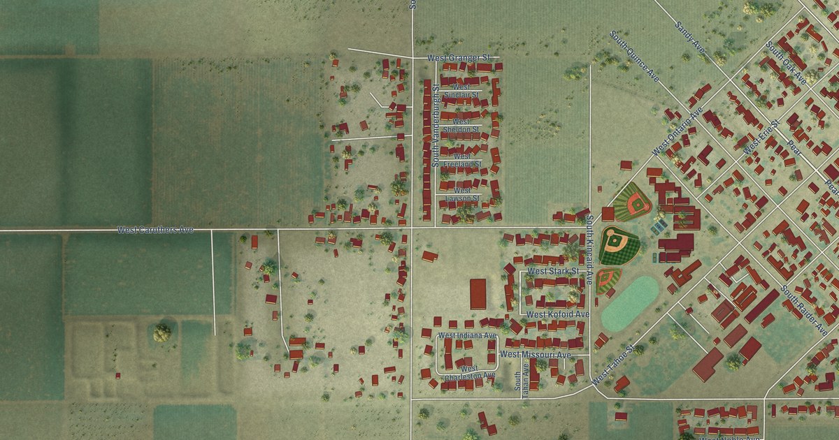 Map of Caruthers, California in 2026
