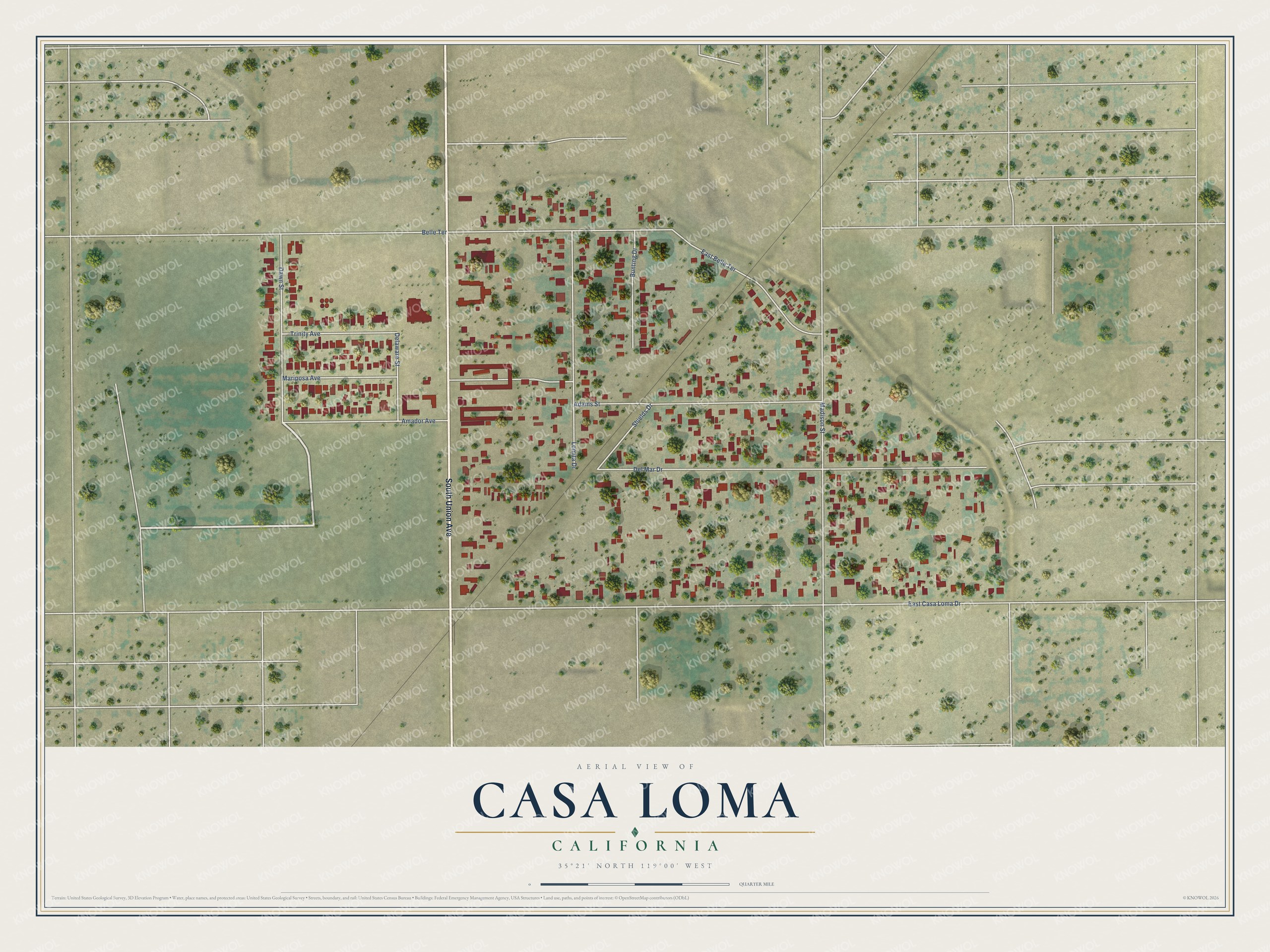 Watermarked full-map preview of Casa Loma, California