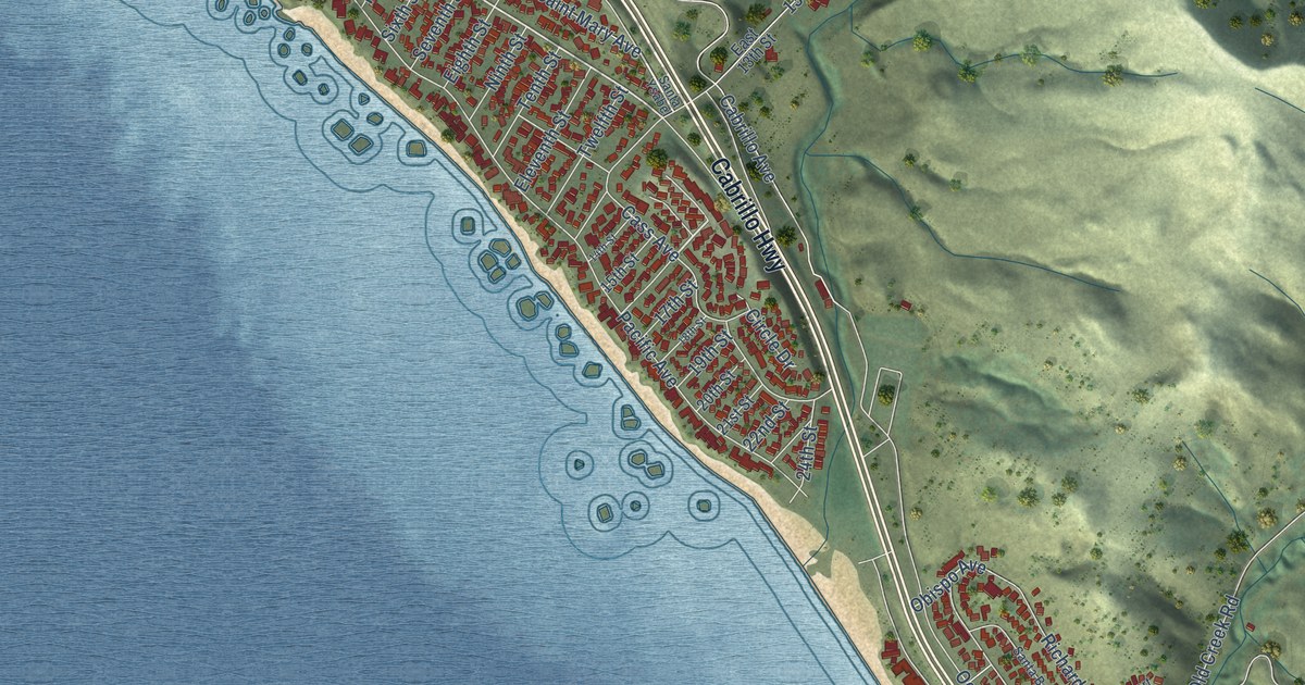 Map of Cayucos, California in 2026