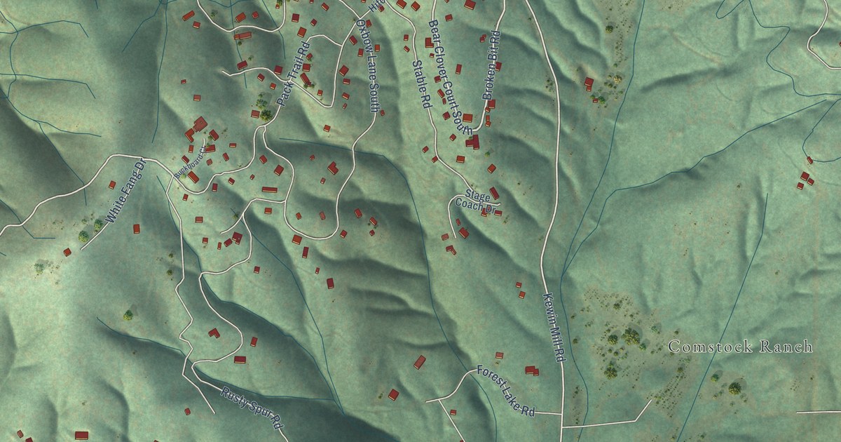 Map of Cedar Ridge, California in 2026