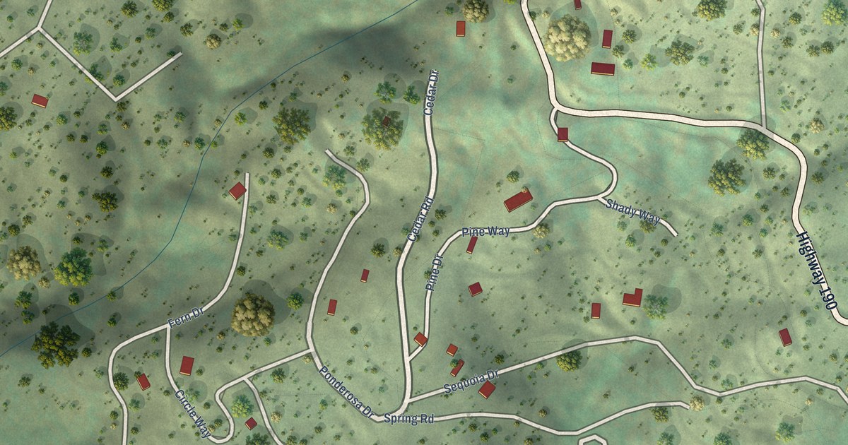 Map of Cedar Slope, California in 2026