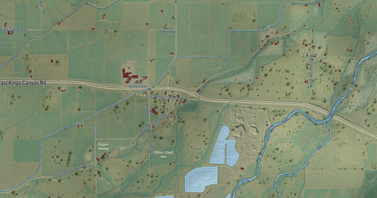 Map of Centerville, Fresno County, California in 2026