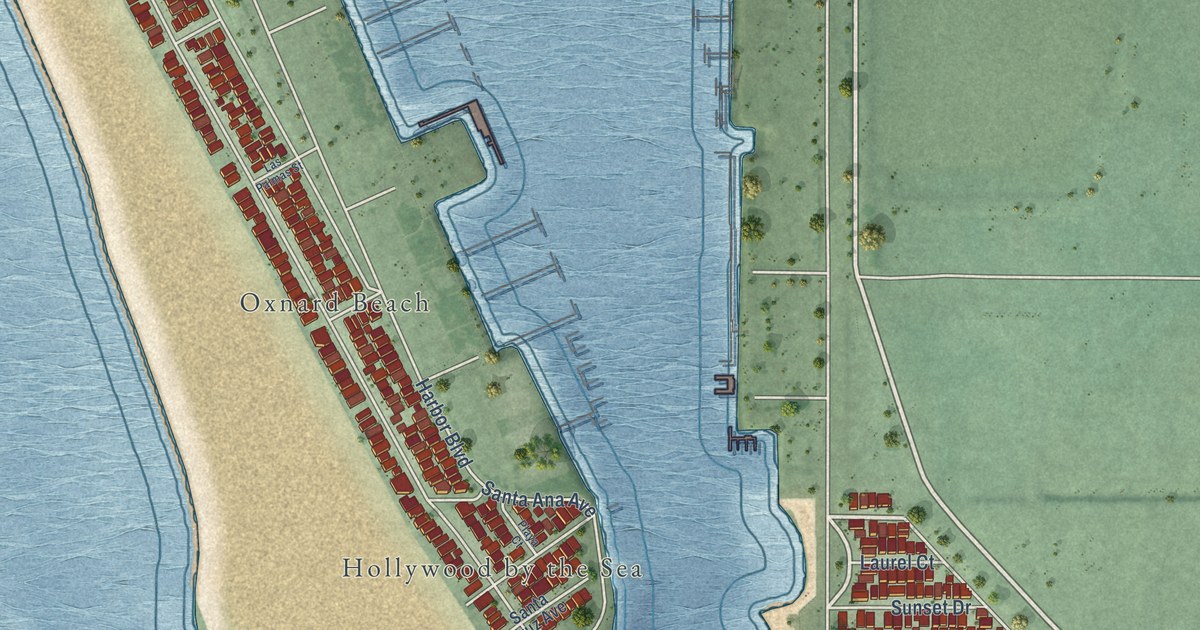 Map of Channel Islands Beach, California in 2026