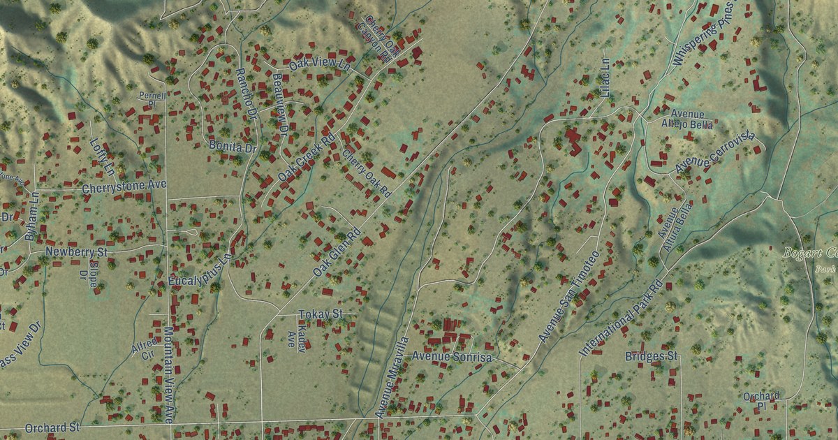 Map of Cherry Valley, California in 2026
