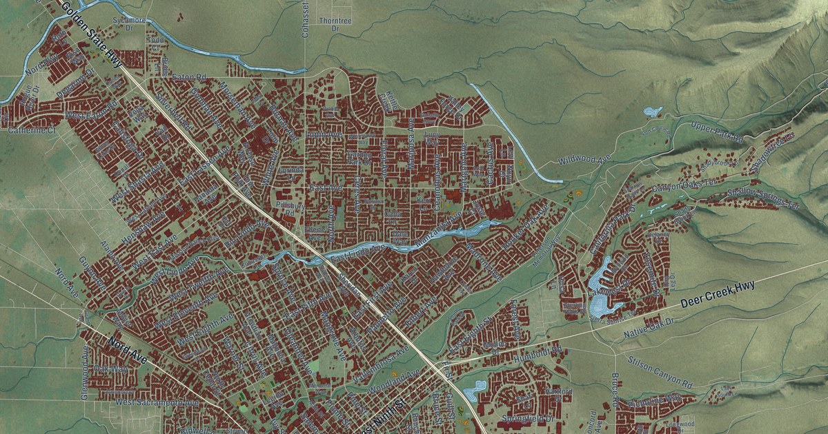 Map of Chico, California in 2026