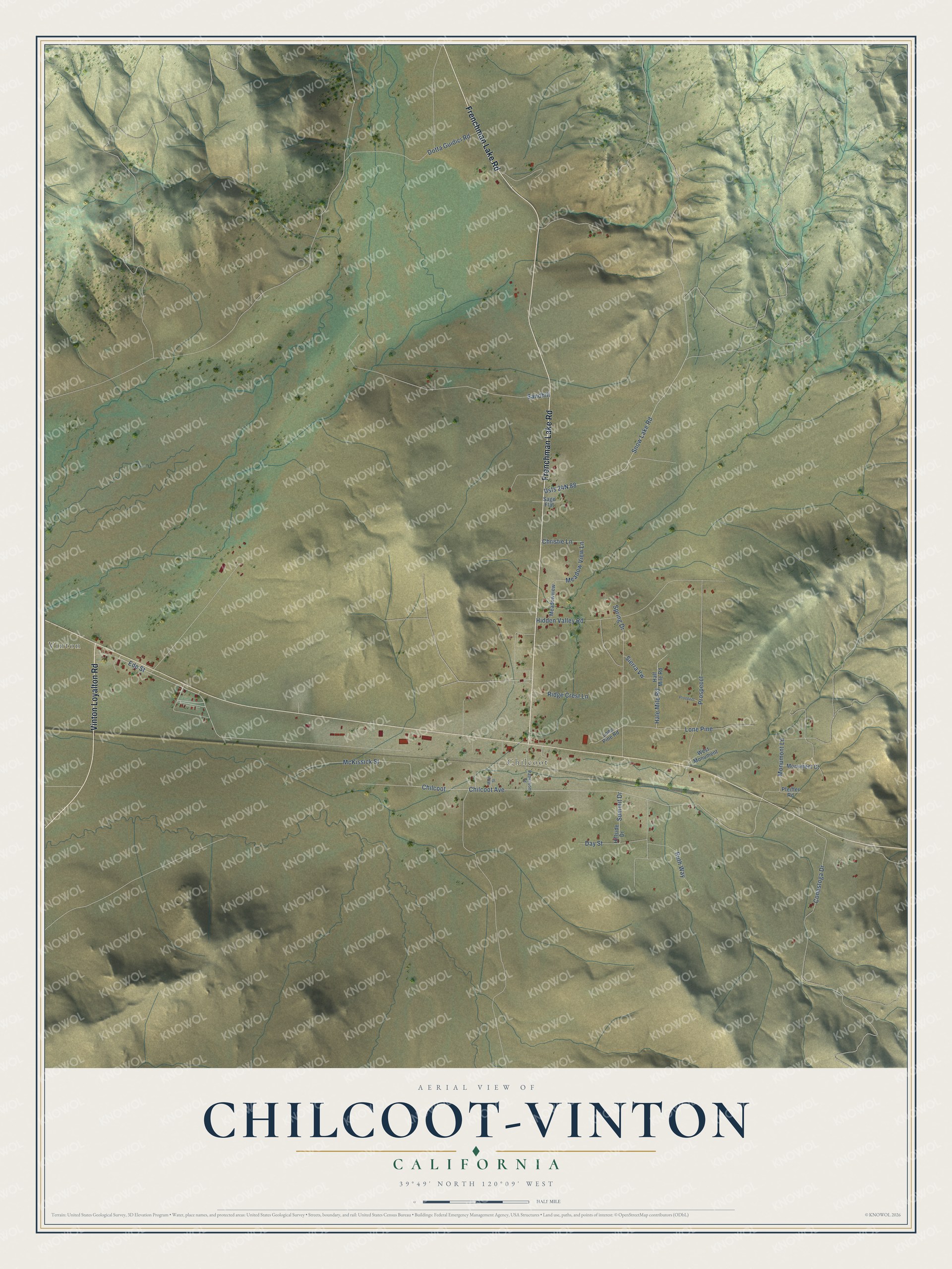 Watermarked full-map preview of Chilcoot-Vinton, California