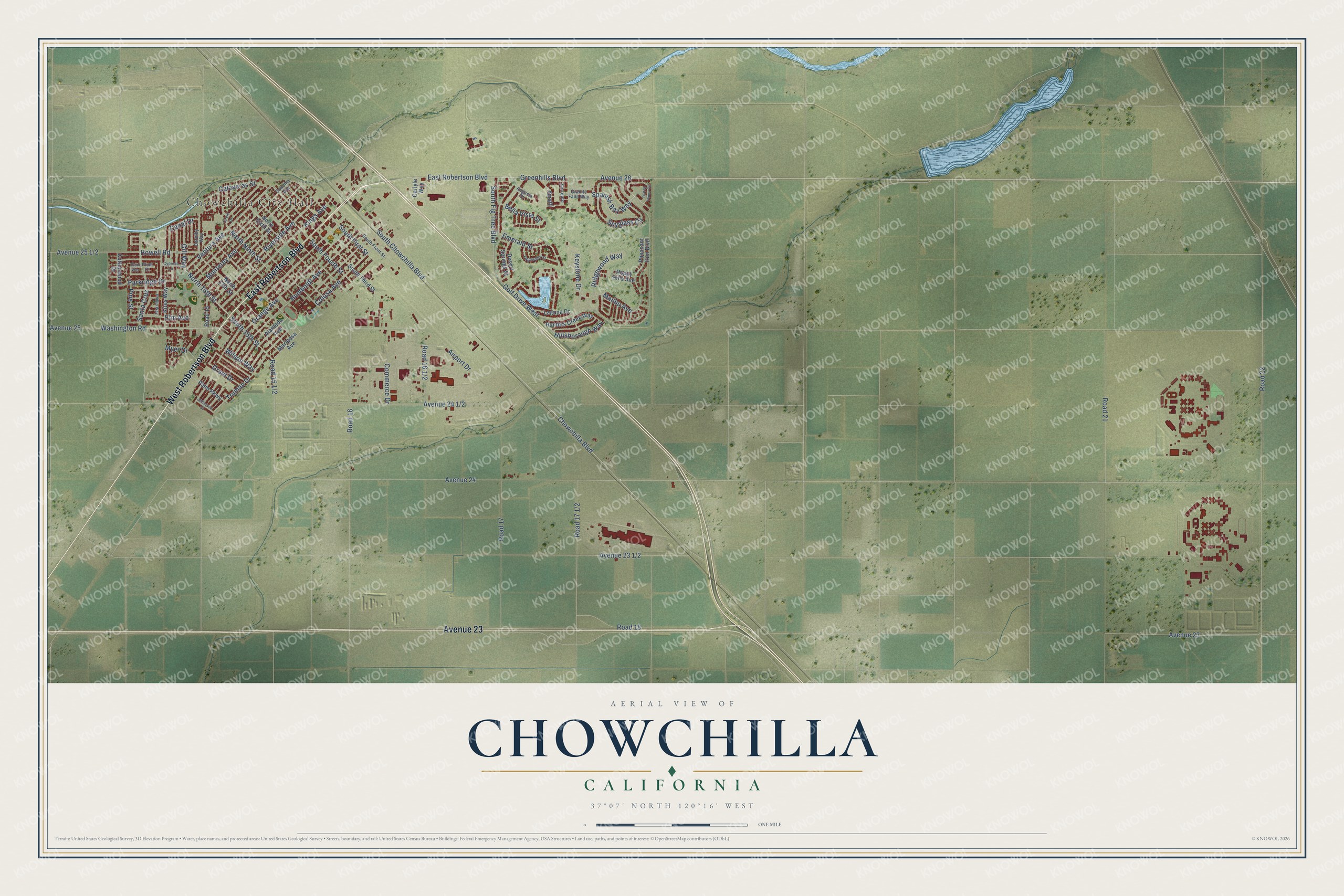 Watermarked full-map preview of Chowchilla, California