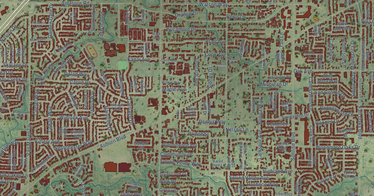 Map of Citrus Heights, California in 2026