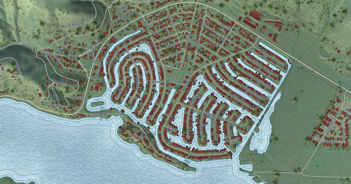 Map of Clearlake Oaks, California in 2026