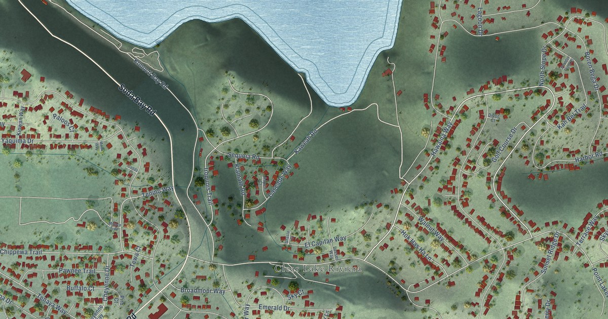 Map of Clearlake Riviera, California in 2026