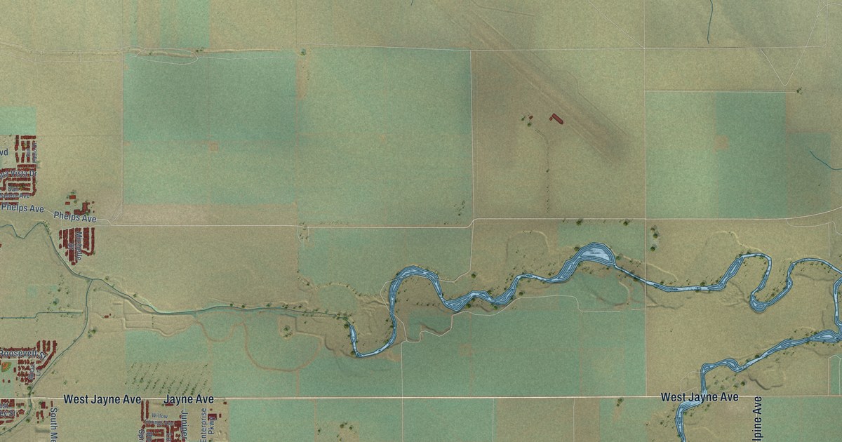 Map of Coalinga, California in 2026