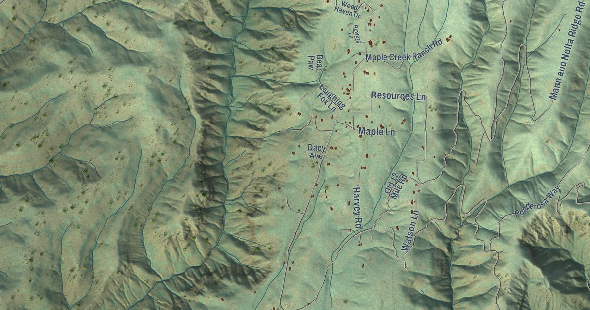 Map of Cohasset, California in 2026