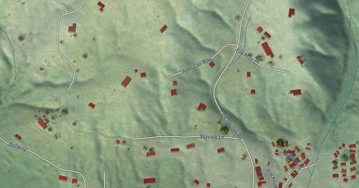 Map of Cold Springs, California in 2026