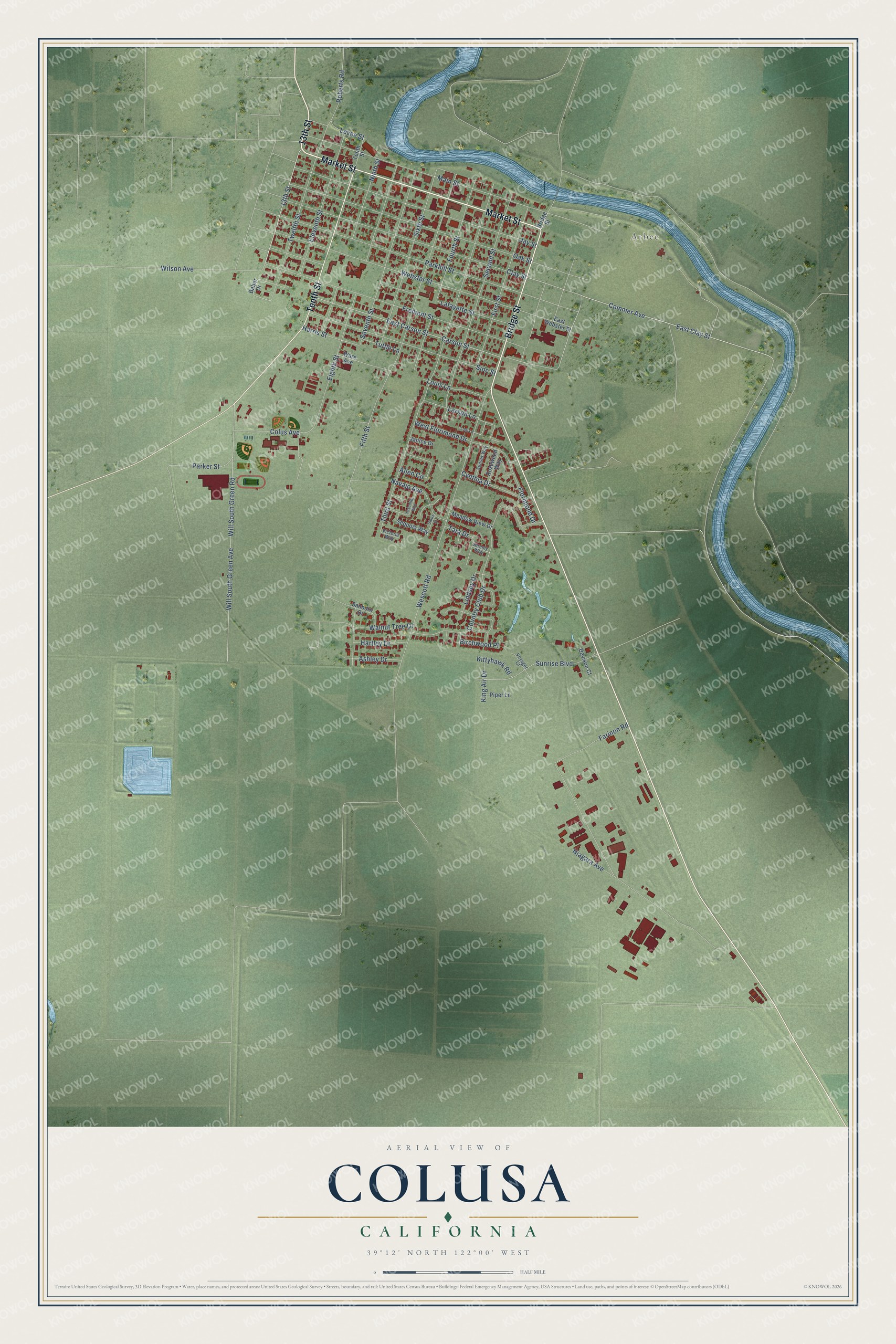 Watermarked full-map preview of Colusa, California