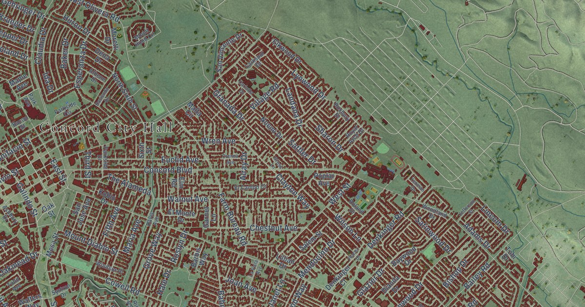 Map of Concord, California in 2026