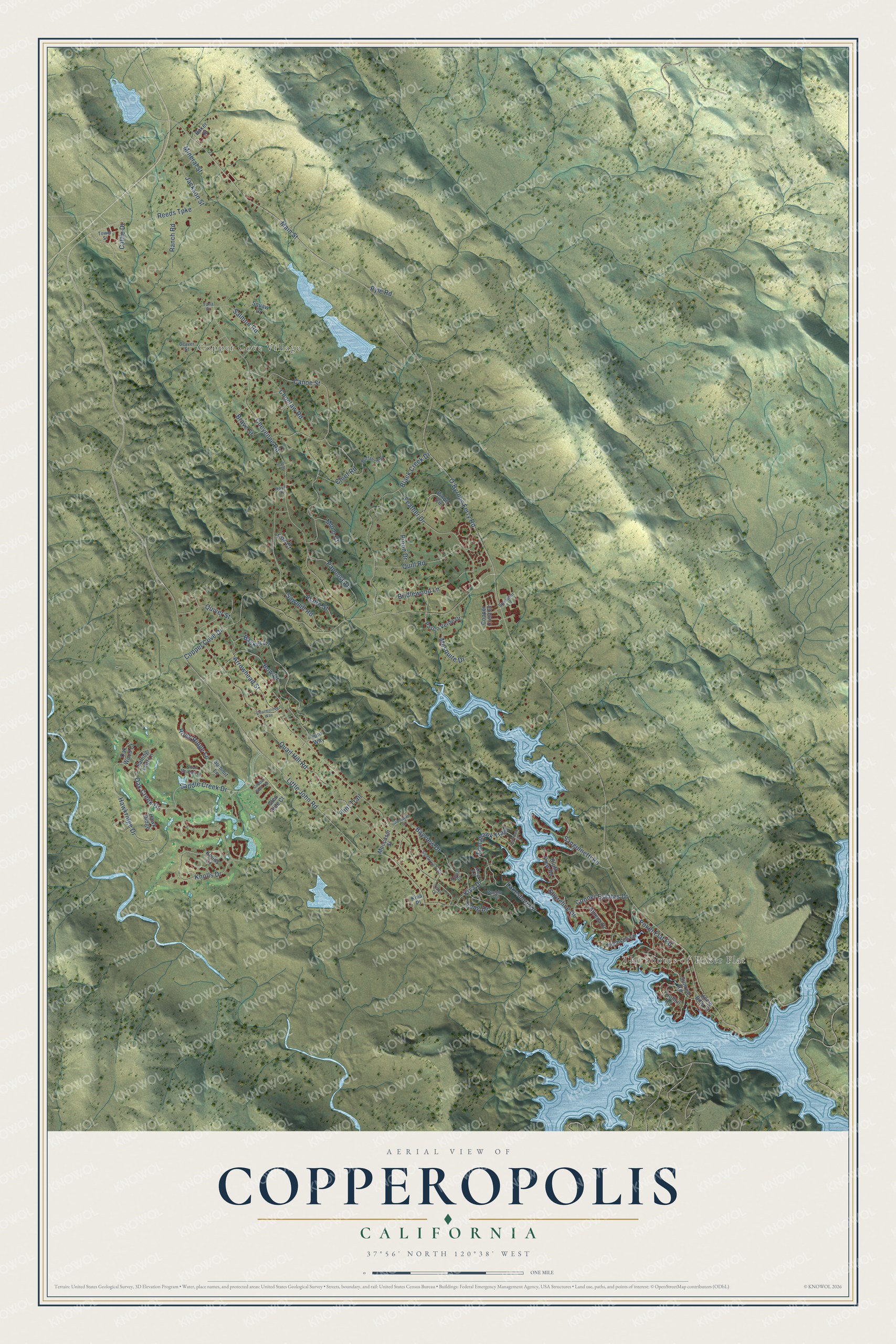 Watermarked full-map preview of Copperopolis, California