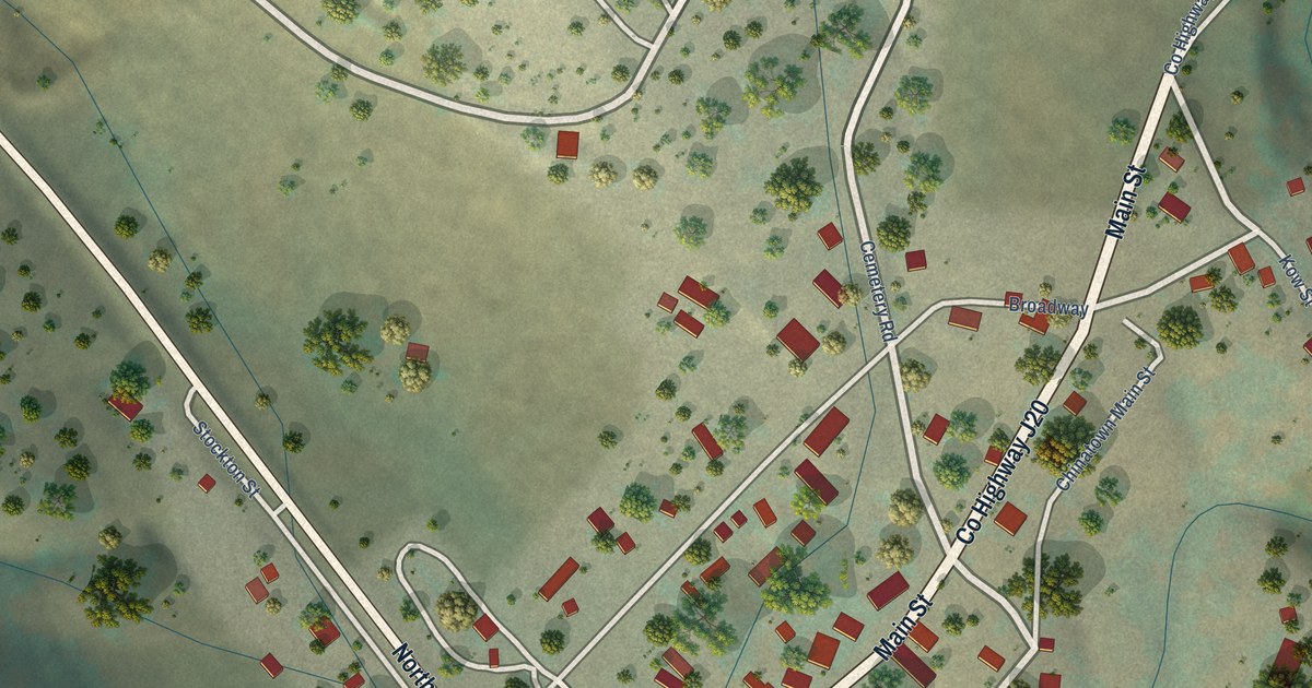 Map of Coulterville, California in 2026