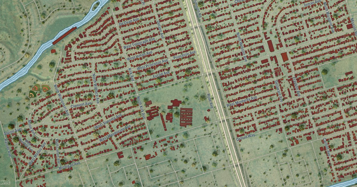 Map of Country Club, California in 2026