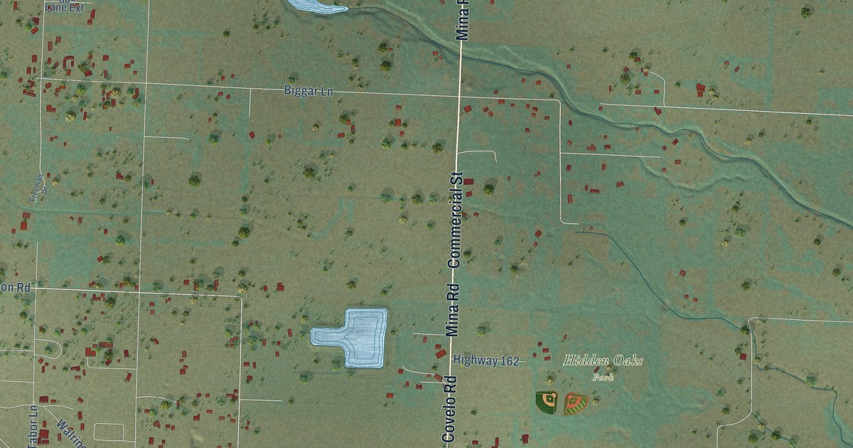 Map of Covelo, California in 2026