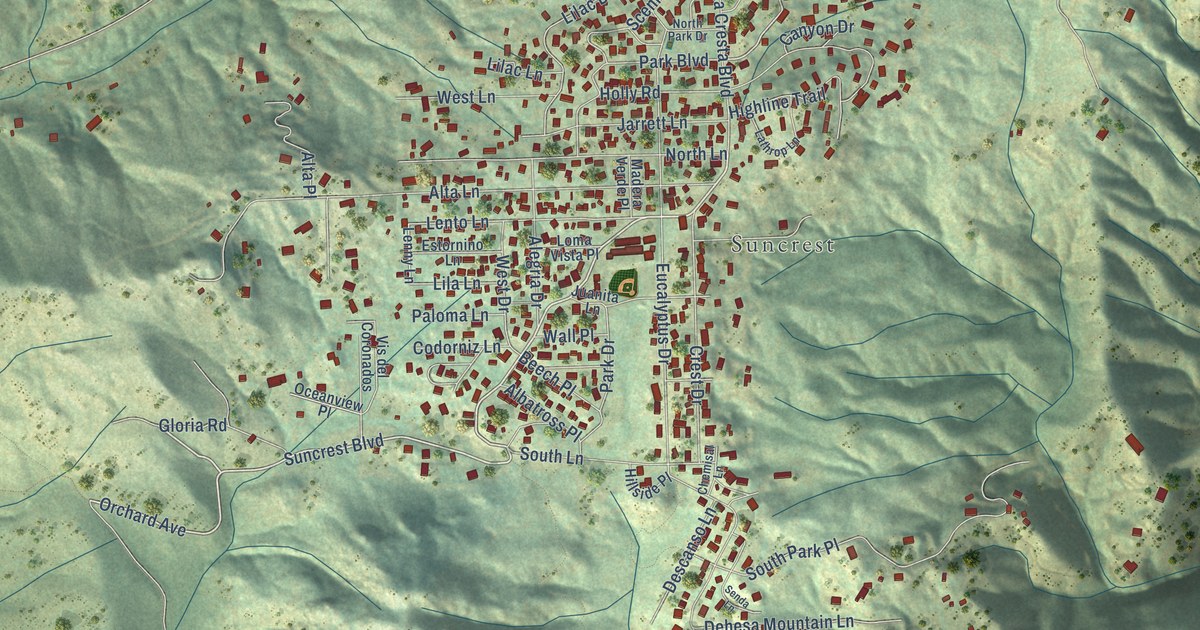 Map of Crest, California in 2026