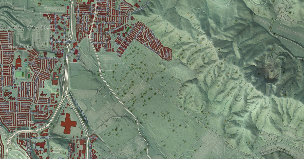 Map of Daly City, California in 2026