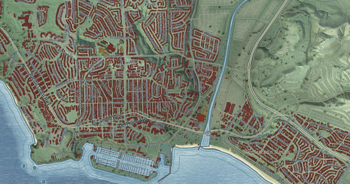 Map of Dana Point, California in 2026