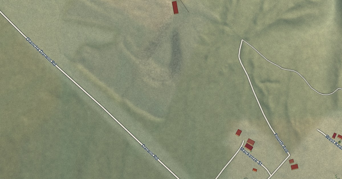 Map of Darwin, California in 2026