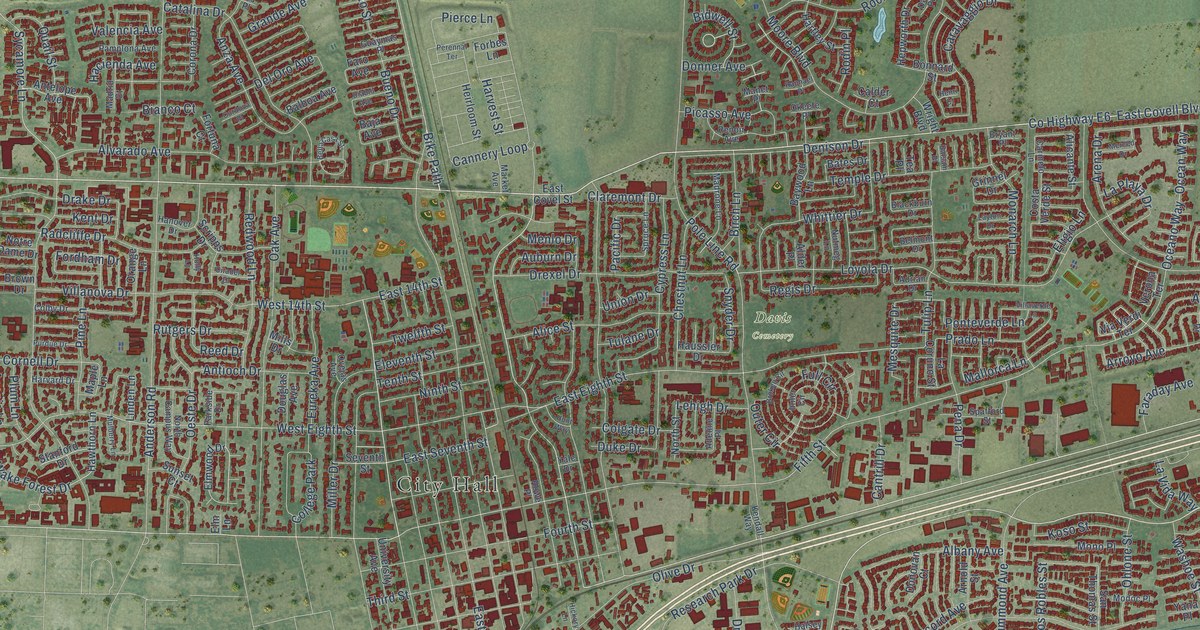 Map of Davis, California in 2026