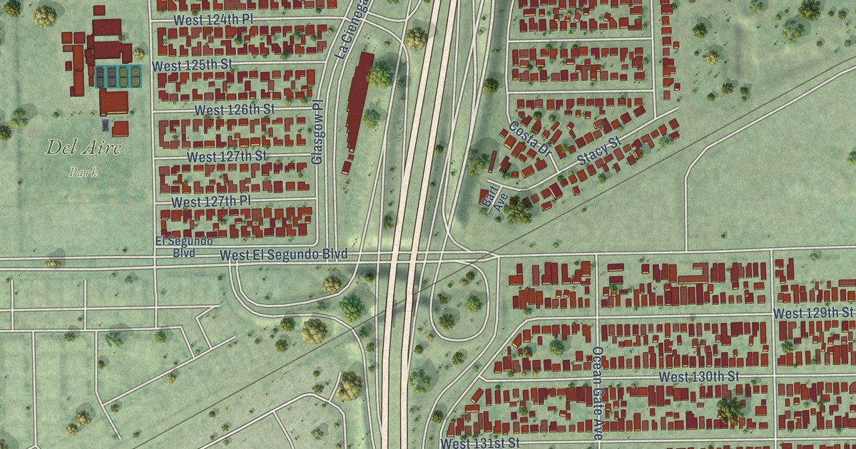 Map of Del Aire, California in 2026