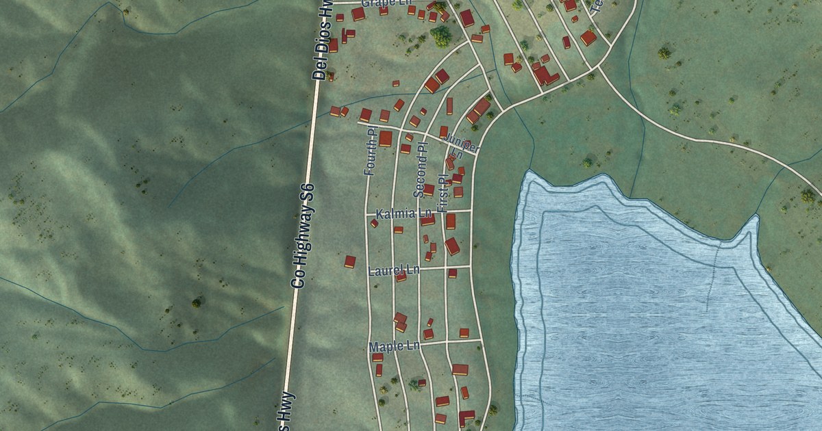 Map of Del Dios, California in 2026