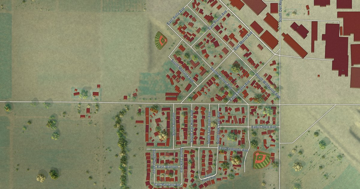Map of Del Rey, California in 2026