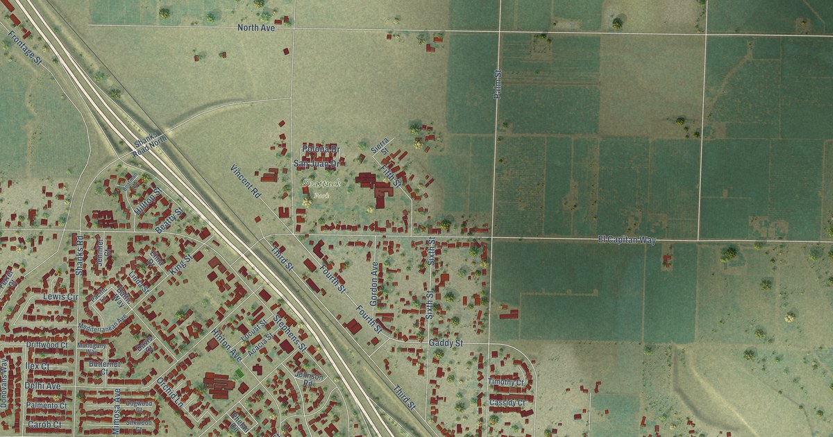 Map of Delhi, California in 2026