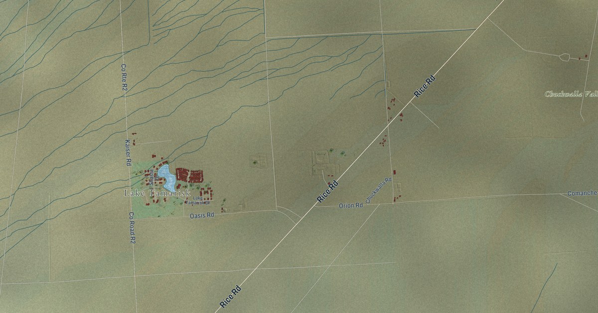 Map of Desert Center, California in 2026