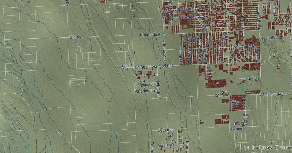 Map of Desert Hot Springs, California in 2026