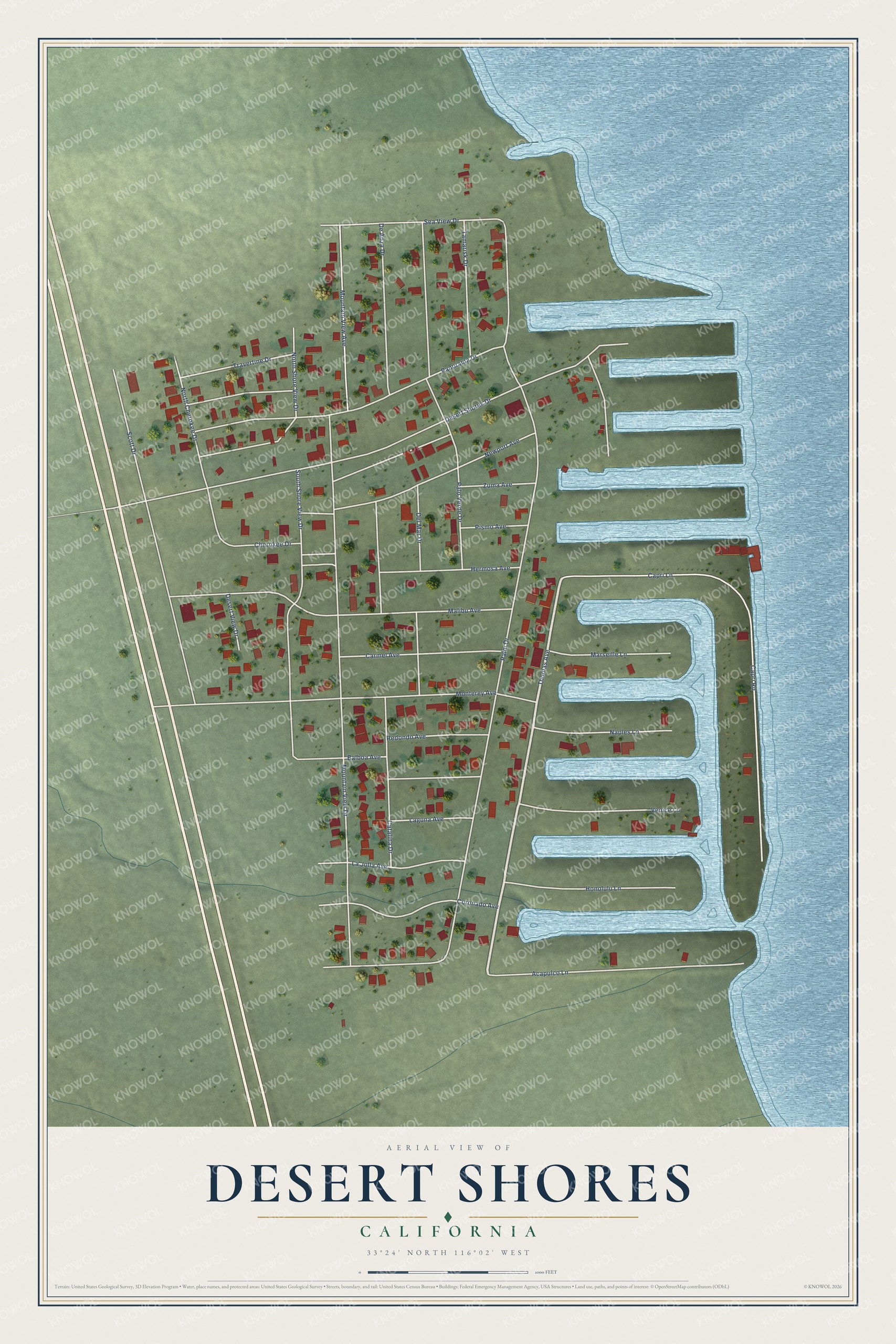Watermarked full-map preview of Desert Shores, California