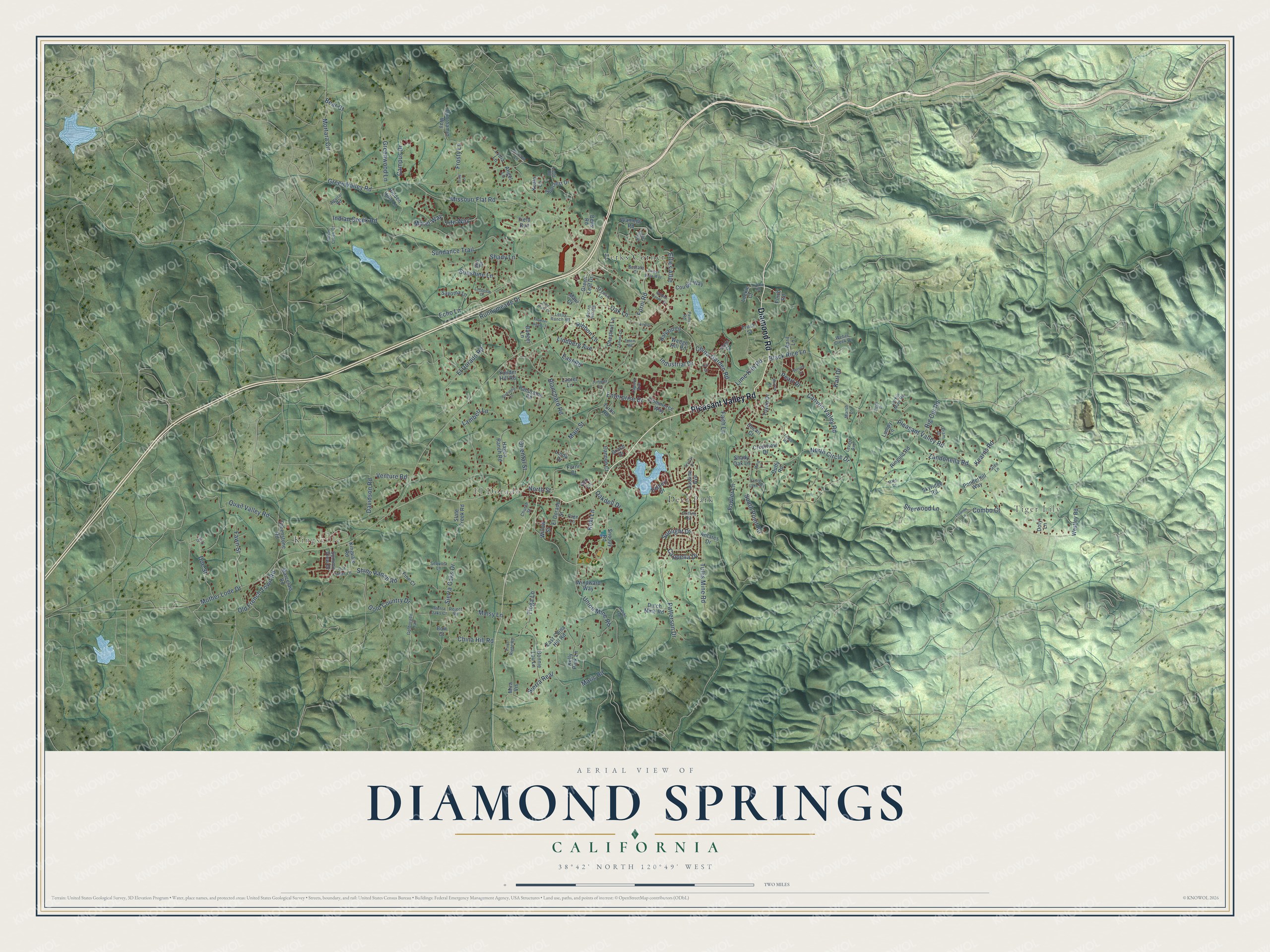 Watermarked full-map preview of Diamond Springs, California