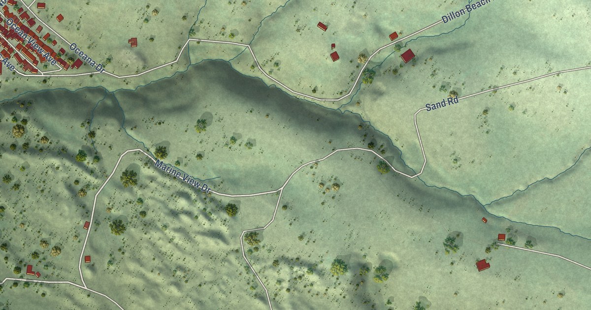 Map of Dillon Beach, California in 2026