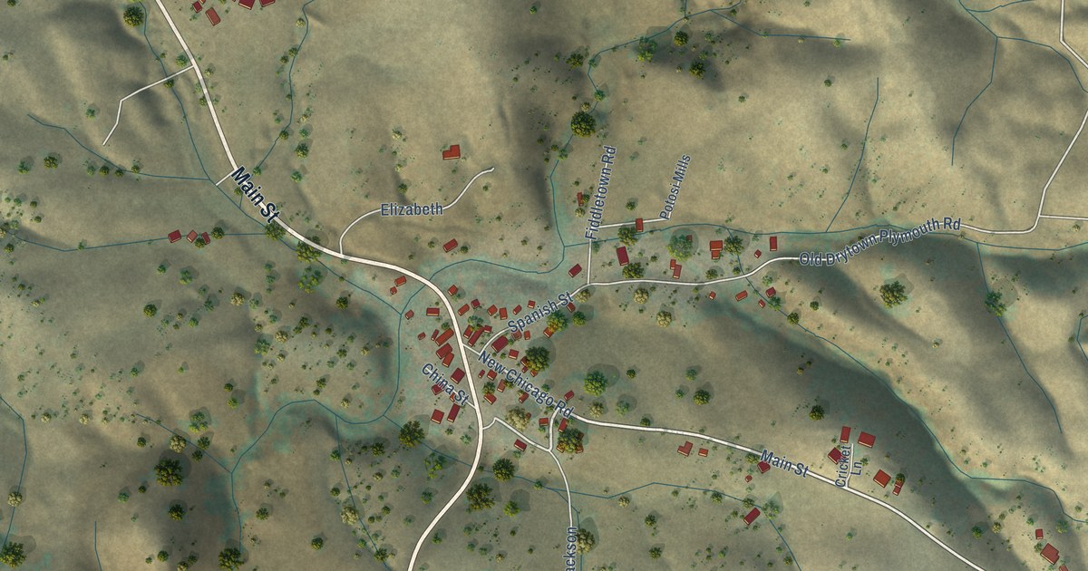 Map of Drytown, California in 2026