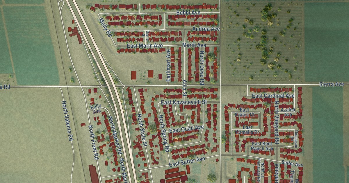 Map of Earlimart, California in 2026