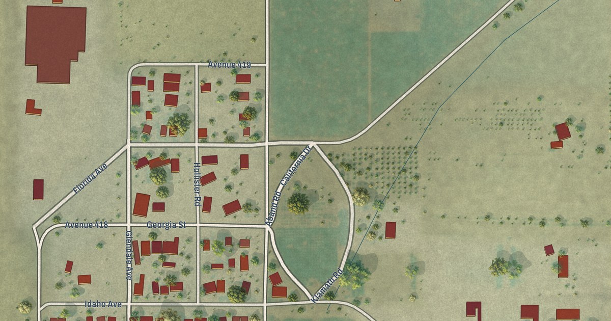 Map of East Orosi, California in 2026
